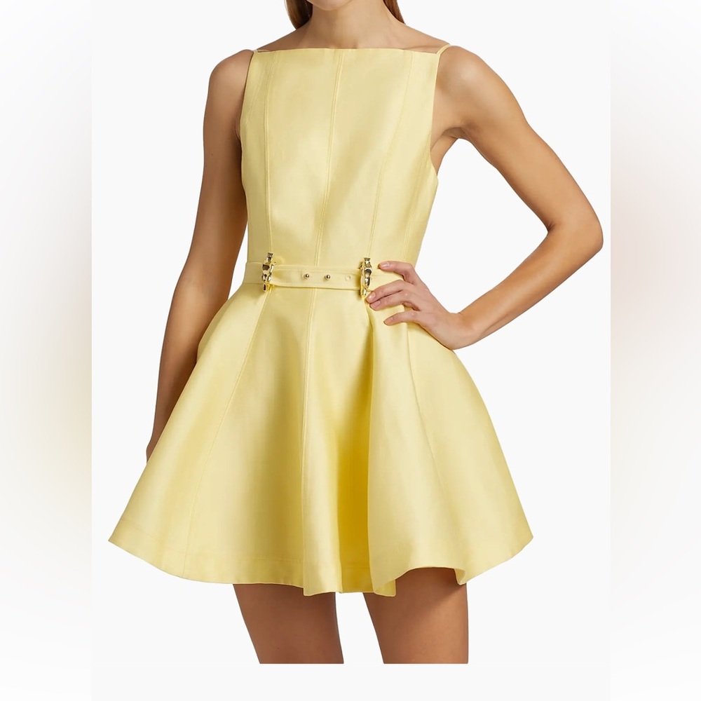 Acler Pennar Yellow Mini Dress - Picture 3 of 5